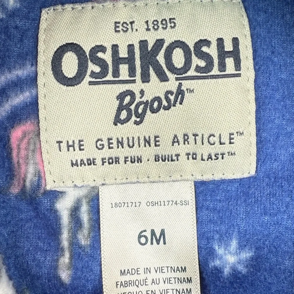 OSHKOSH B’GOSH Baby Girls’ Cozie Santa Unicorn Fleece Quarter Zip Jacket Size 6M